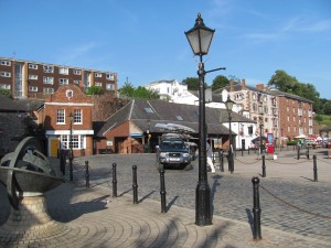 Exeter, the street close to the canal