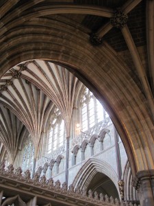 Inside the Exeter Cathedral