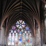 Stained glass windows in the Exeter Cathedral